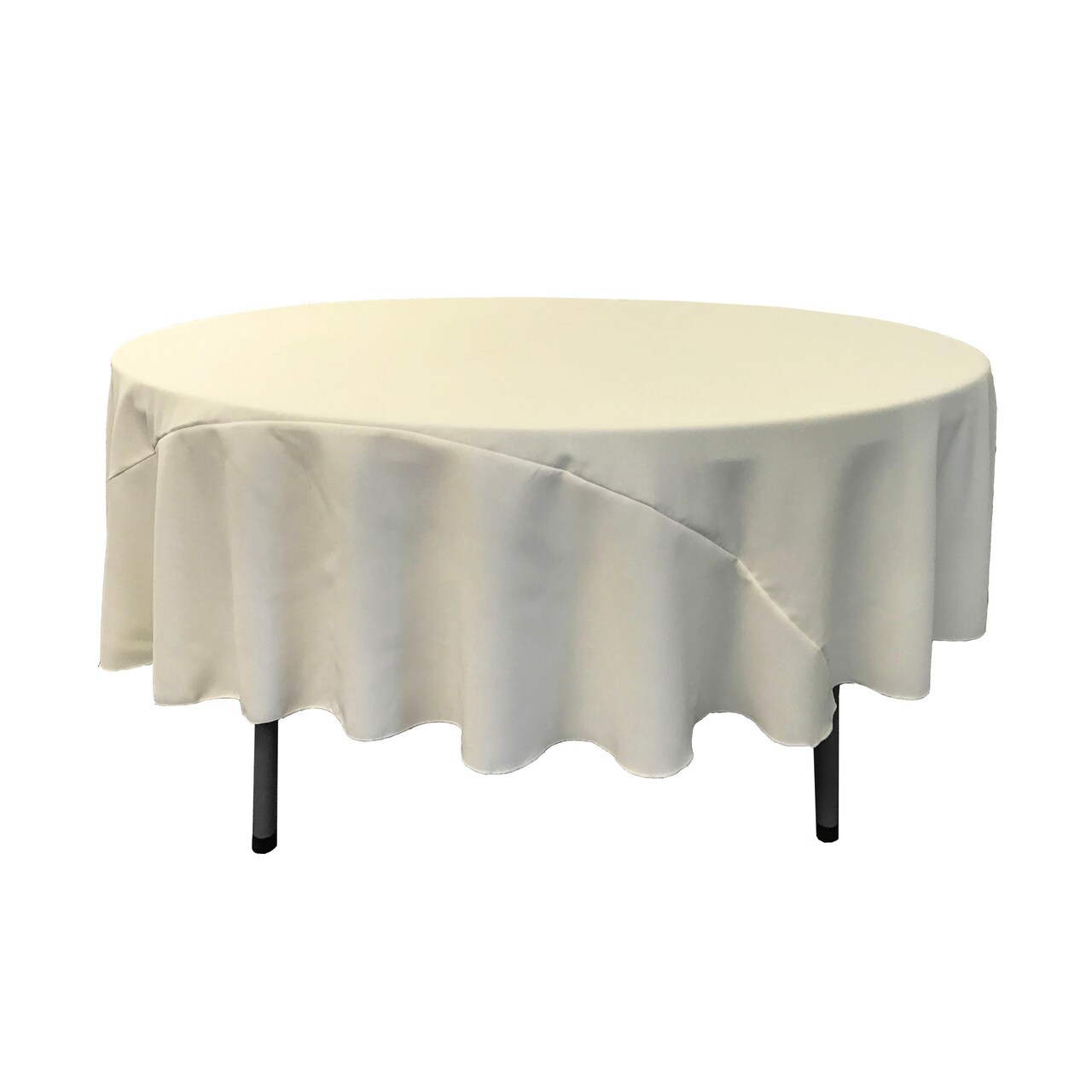 90 Inch Round Tablecloth Polyester Poplin Wrinkle Resistant Stain Resistant